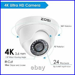 Zosi 4k 8mp Cctv System H. 265+ Uhd 8ch Dvr Hd Outdoor Camera Home Security Kit