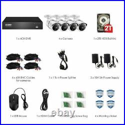 Zosi 8mp Cctv System 4k Uhd Dvr 4ch Hd Outdoor Camera Home Security Kit Ir Night