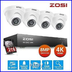 Zosi 8mp Cctv System 4k Uhd Dvr 8ch Hd Outdoor Camera Home Security Kit Ir Night